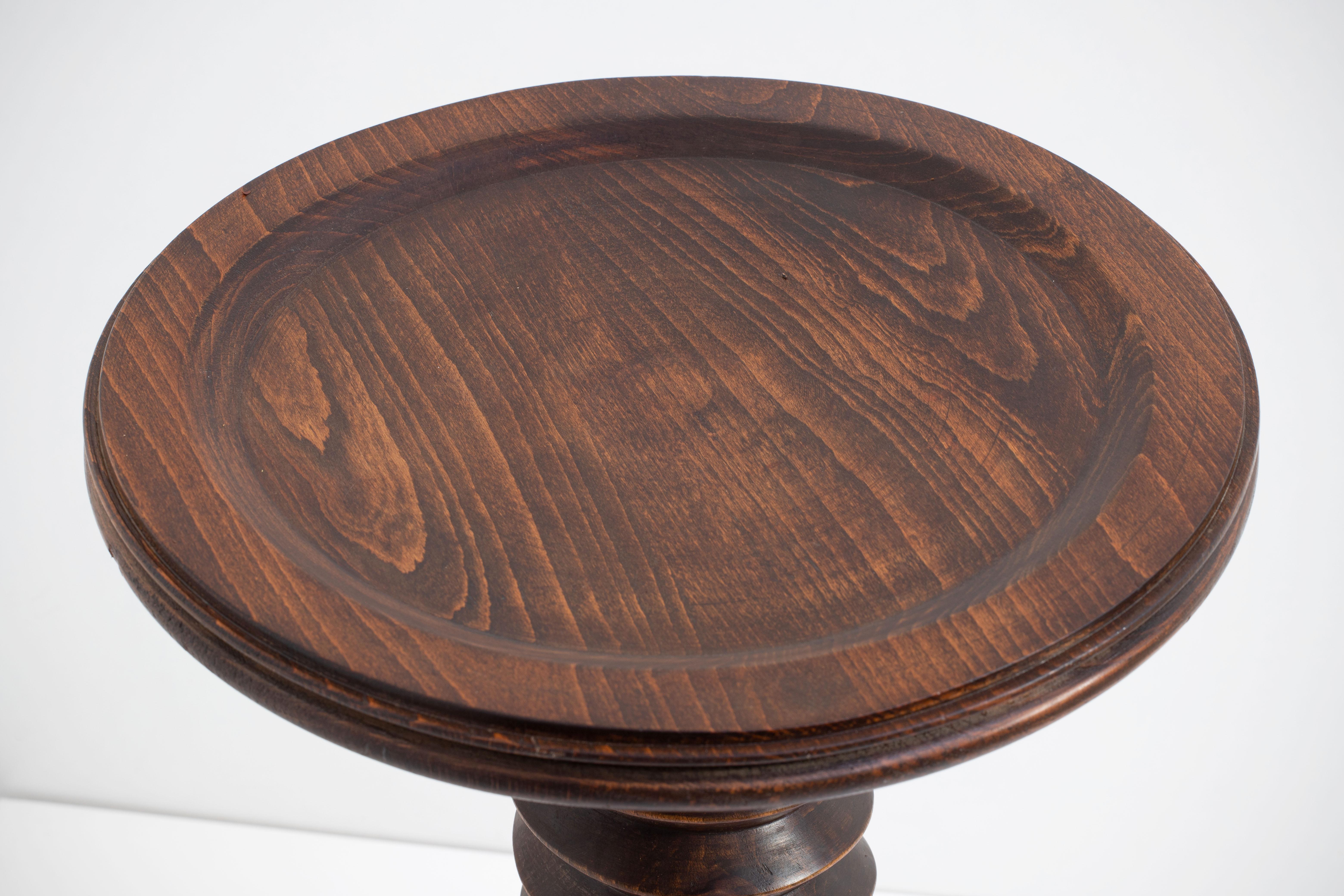 Mid-20th Century French Wood Side Table in the Style of Charles Dudouyt