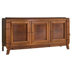 French Wood Sideboard with Concealed Bar, 1950s