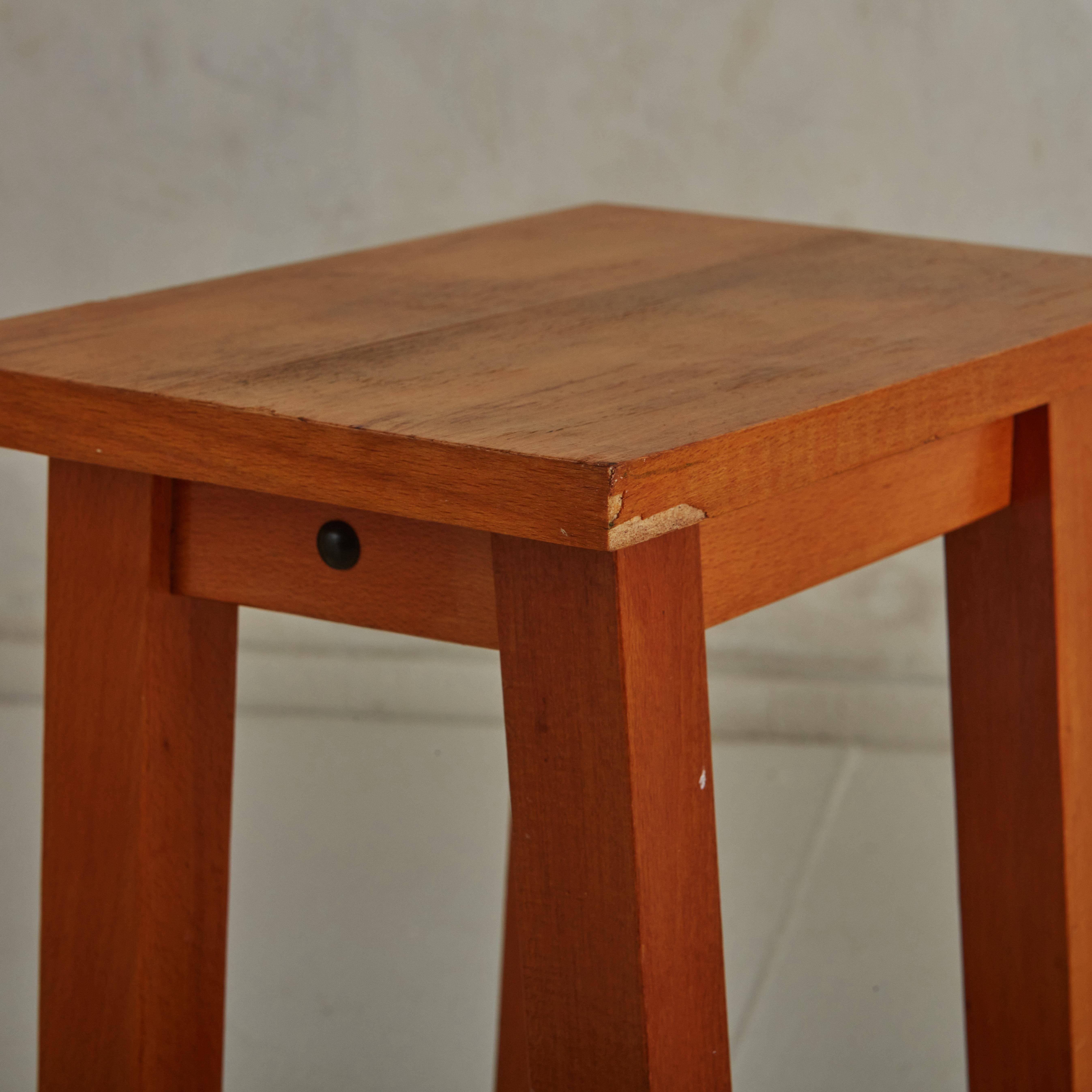 Contemporary French Wood Stool