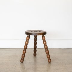 French Wood Stool Tripod Stool