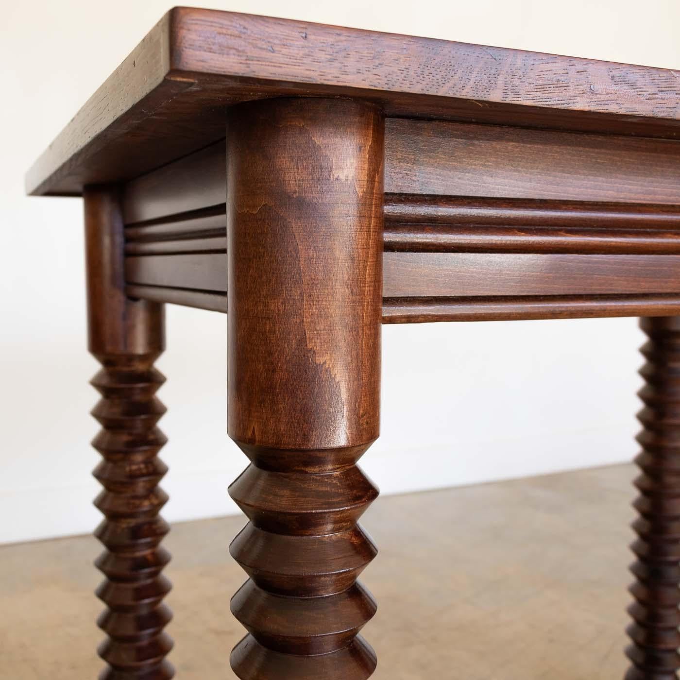 French Wood Table by Charles Dudouyt 5