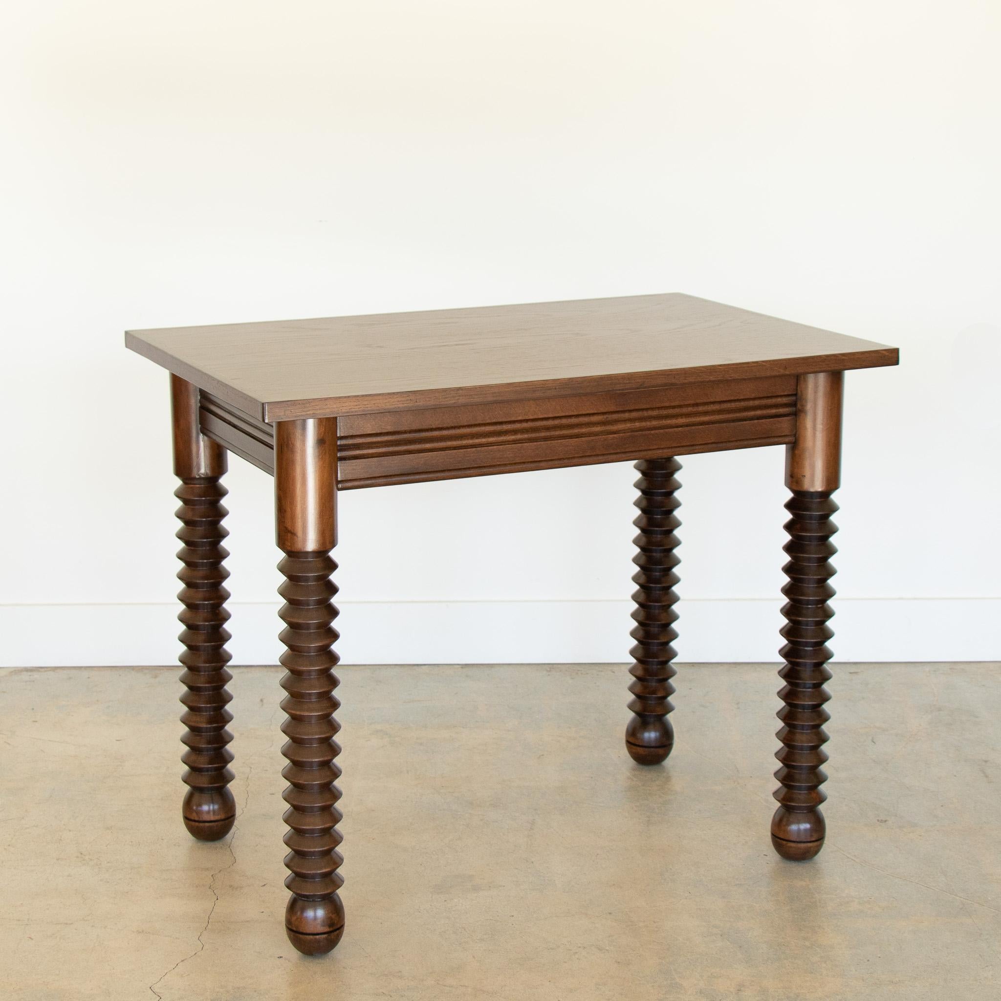 French Wood Table by Charles Dudouyt For Sale 7