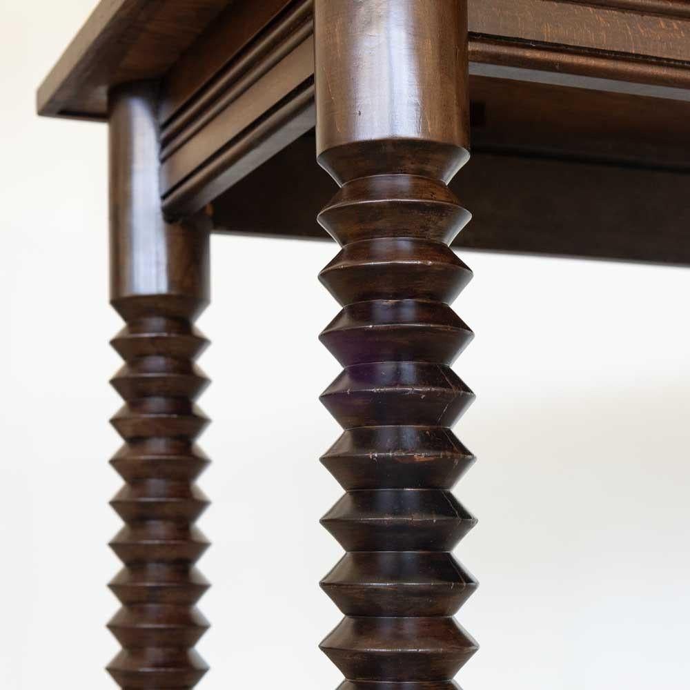 French Wood Table by Charles Dudouyt For Sale 8