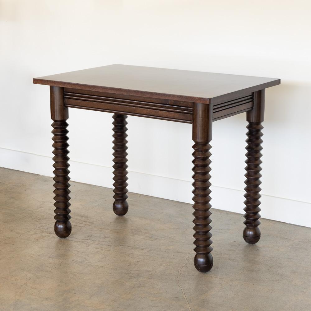 French Wood Table by Charles Dudouyt For Sale 14