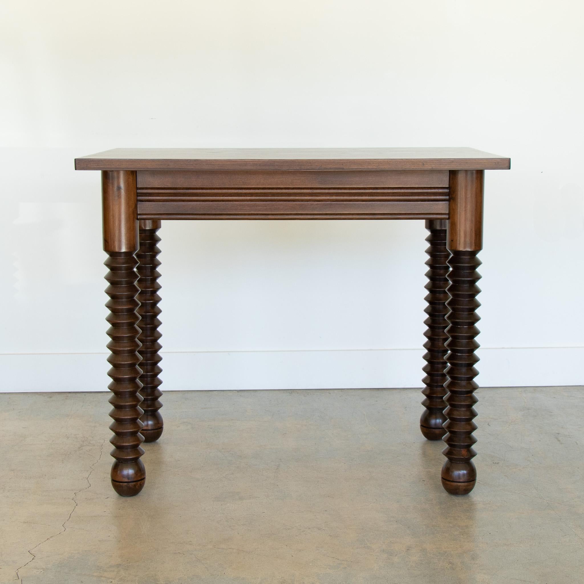 20th Century French Wood Table by Charles Dudouyt For Sale