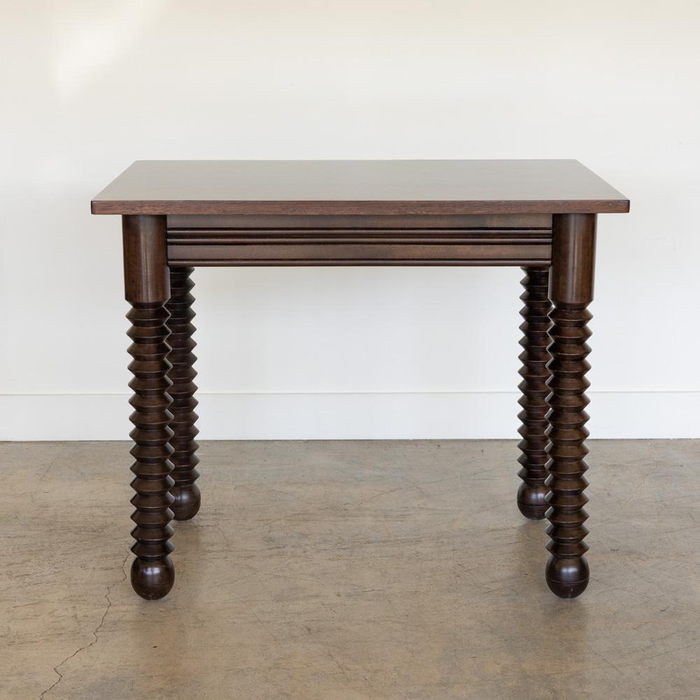 20th Century French Wood Table by Charles Dudouyt For Sale