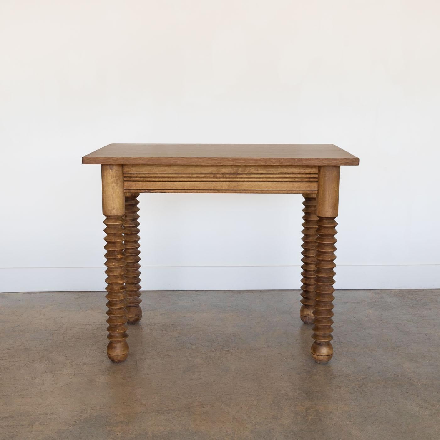 20th Century French Wood Table by Charles Dudouyt