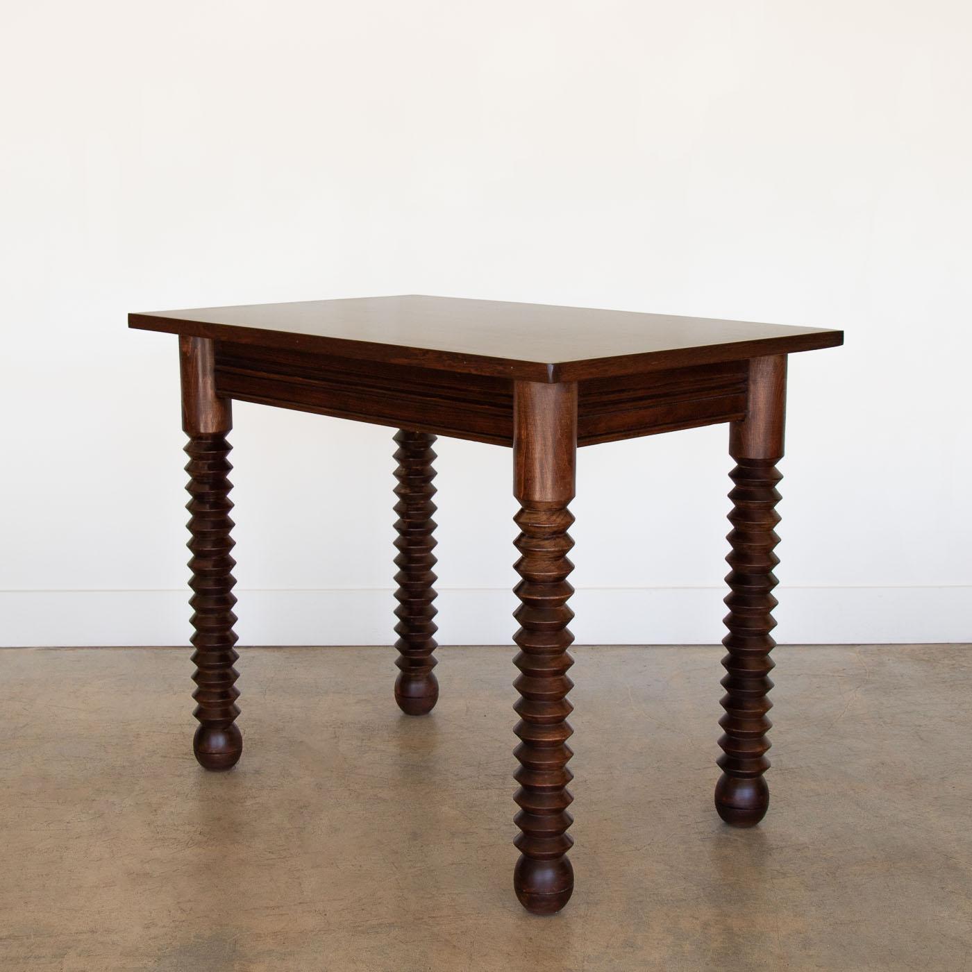 Oak French Wood Table by Charles Dudouyt