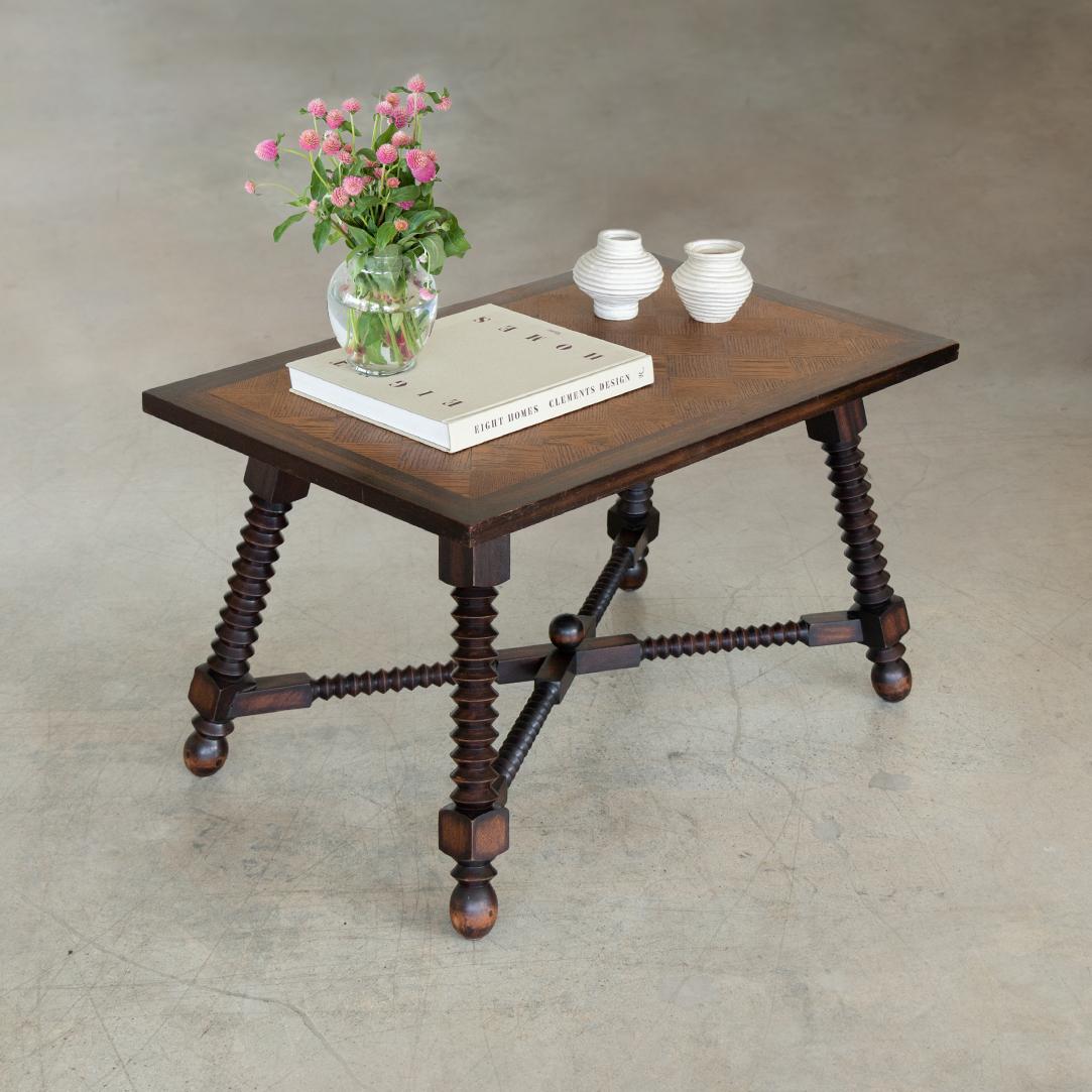 French Wood Table by Charles Dudouyt 1