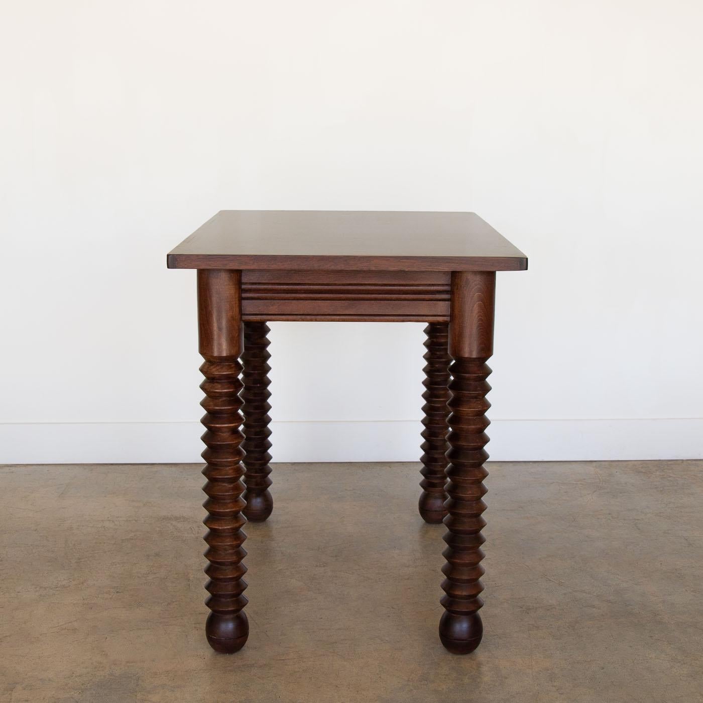 French Wood Table by Charles Dudouyt 1