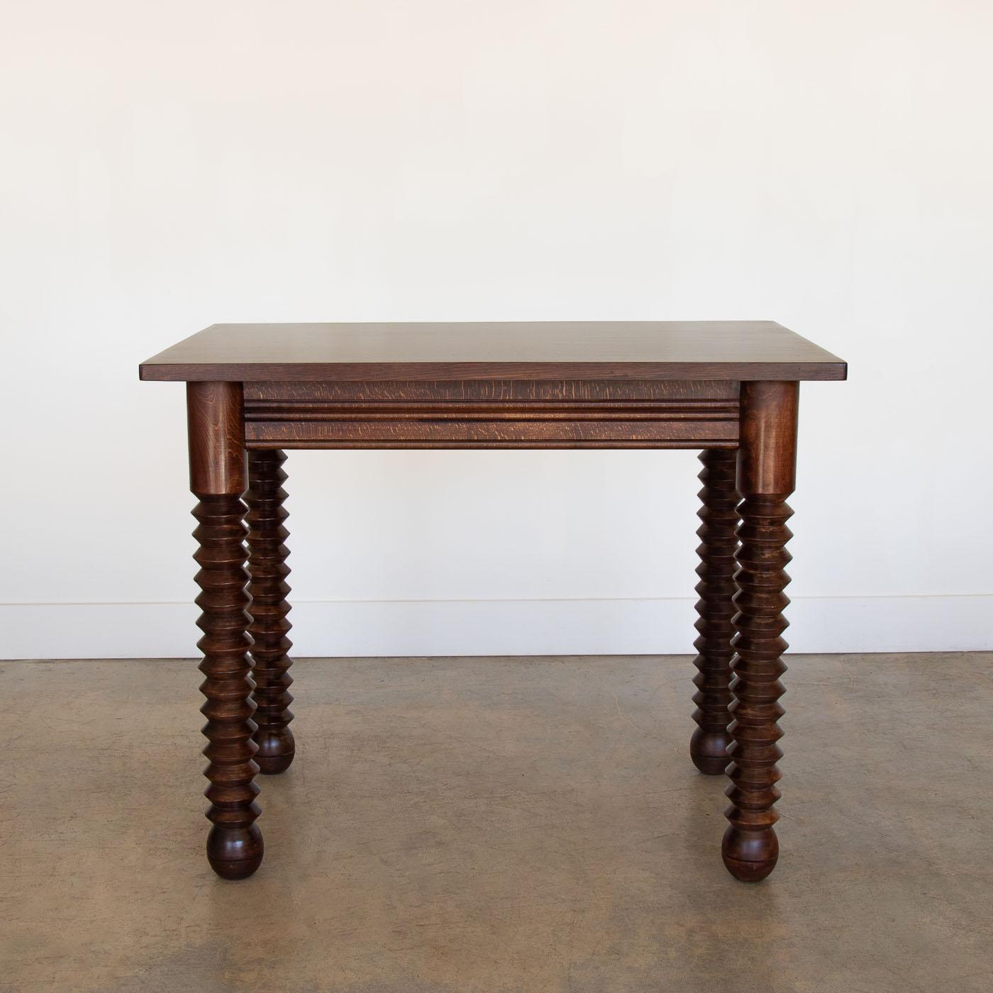 French Wood Table by Charles Dudouyt 2