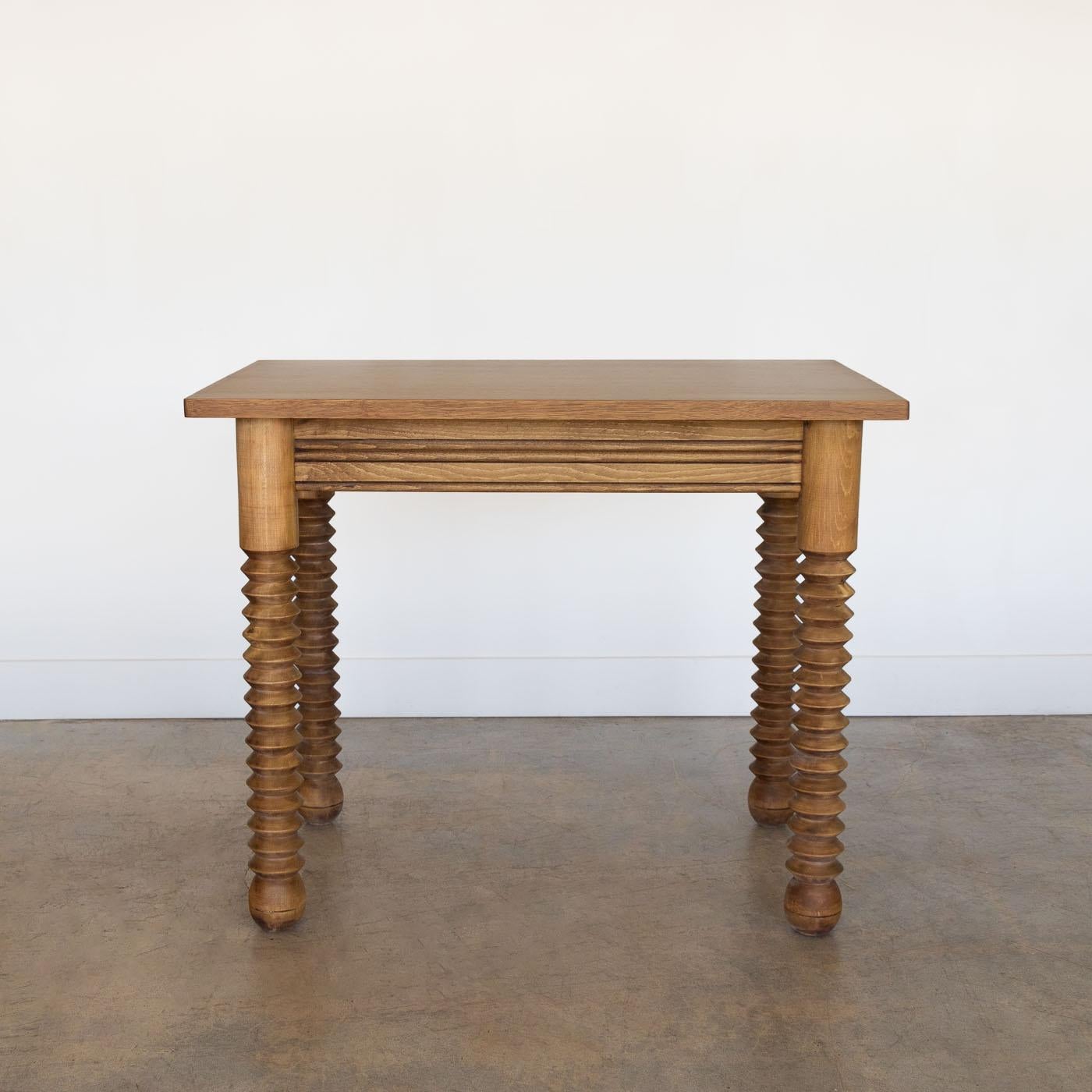 French Wood Table by Charles Dudouyt 2