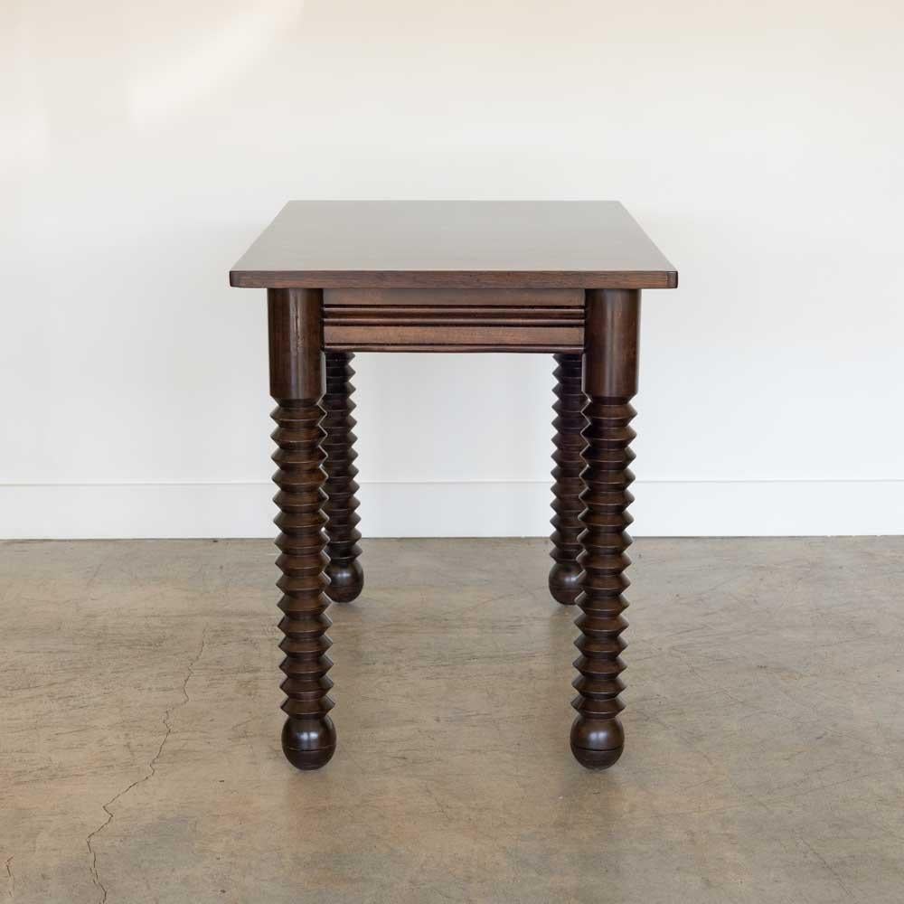French Wood Table by Charles Dudouyt For Sale 3