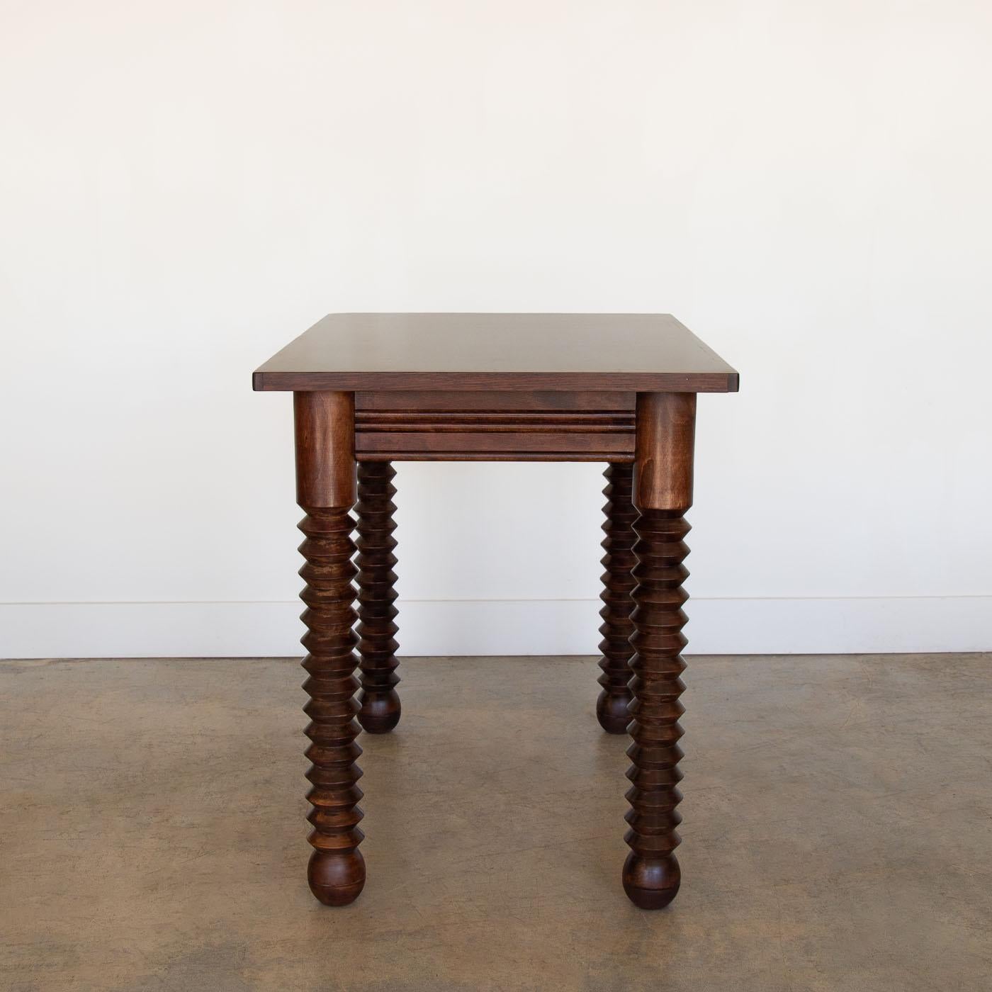 French Wood Table by Charles Dudouyt 3
