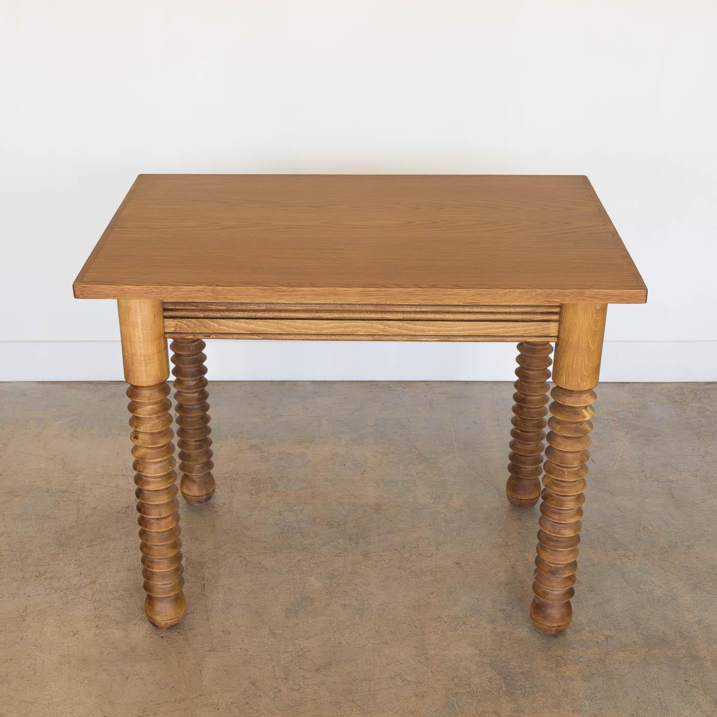 French Wood Table by Charles Dudouyt 3