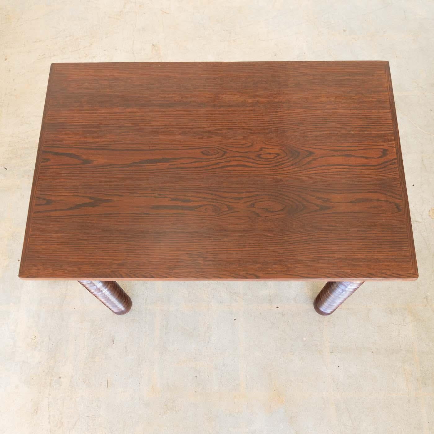 French Wood Table by Charles Dudouyt 4