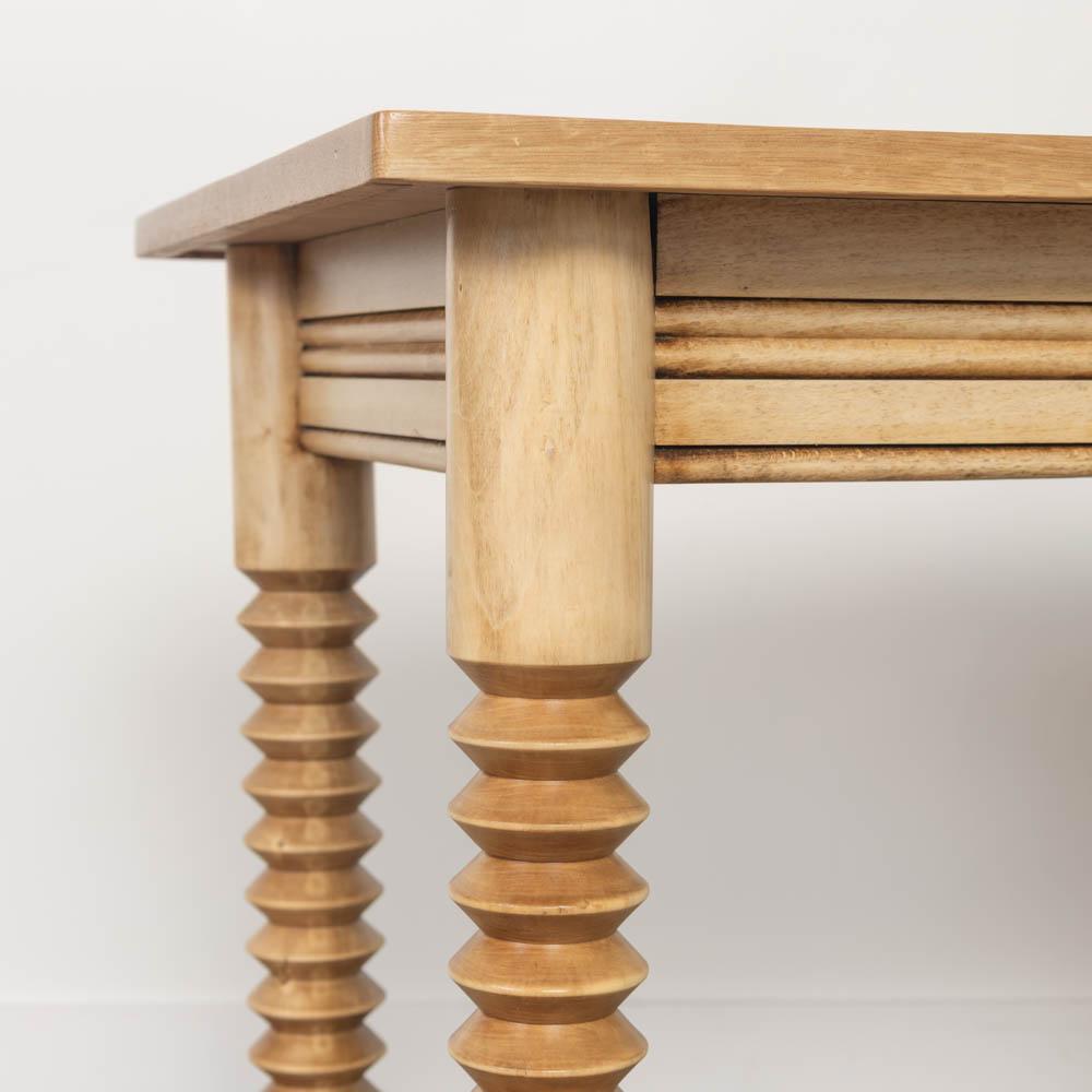 French Wood Table by Charles Dudouyt For Sale 4