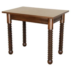 Retro French Wood Table by Charles Dudouyt