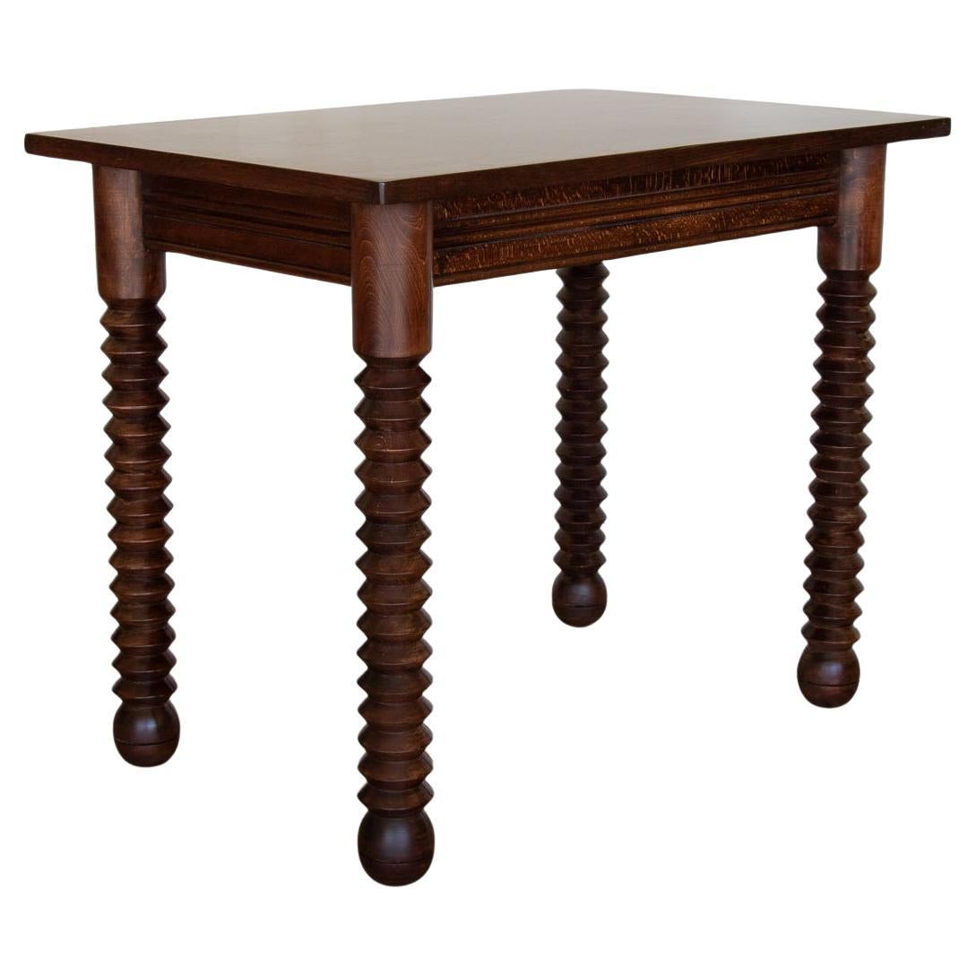 French Wood Table by Charles Dudouyt