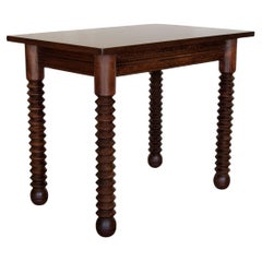 French Wood Table by Charles Dudouyt