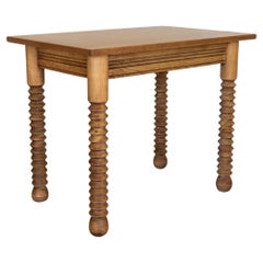 French Wood Table by Charles Dudouyt