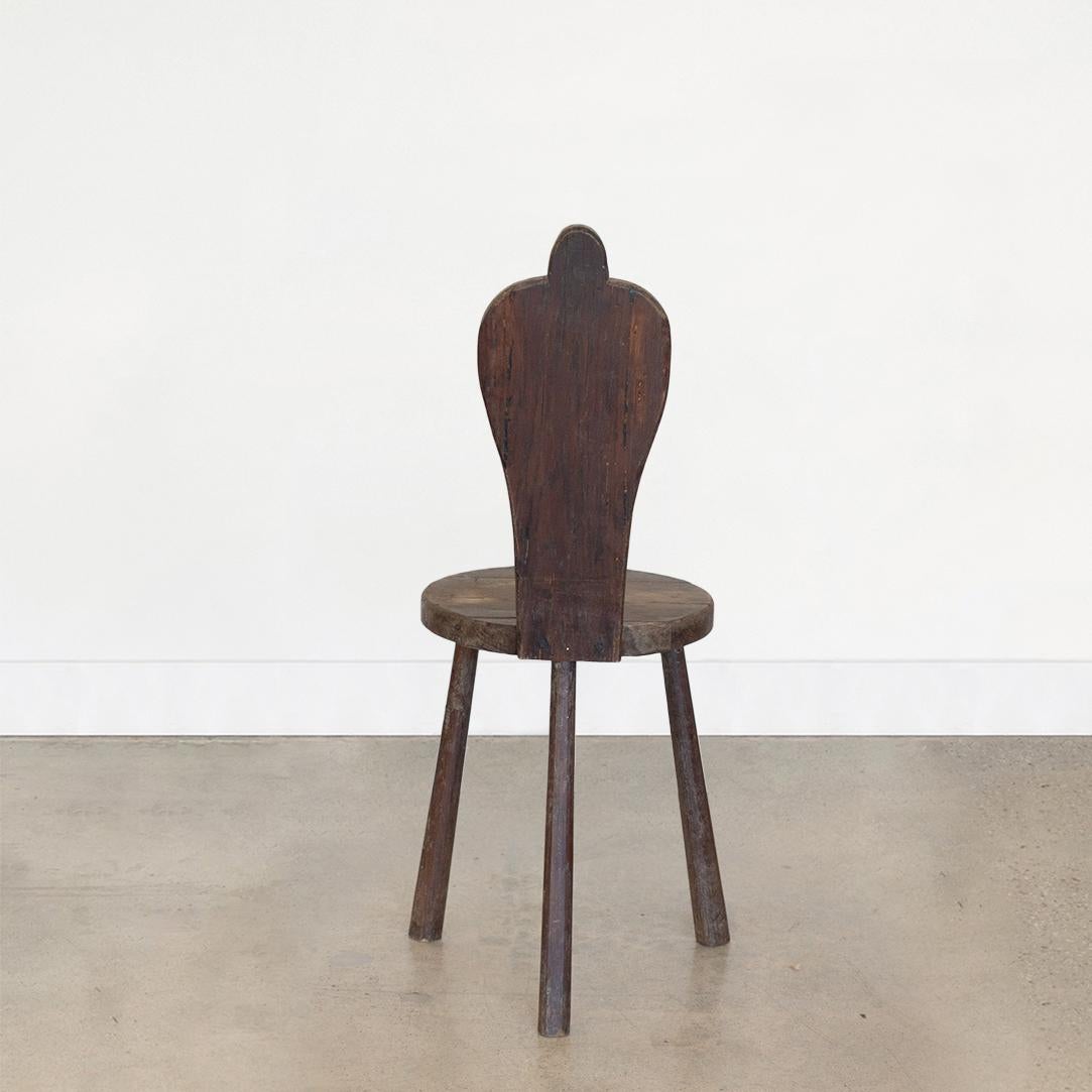 French Wood Tripod Chair 1