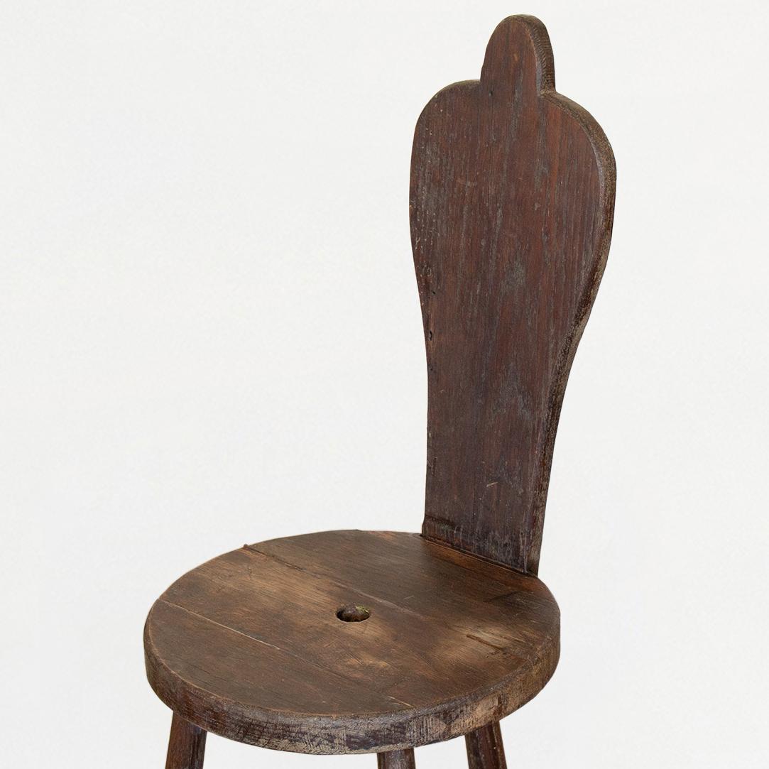 French Wood Tripod Chair 4