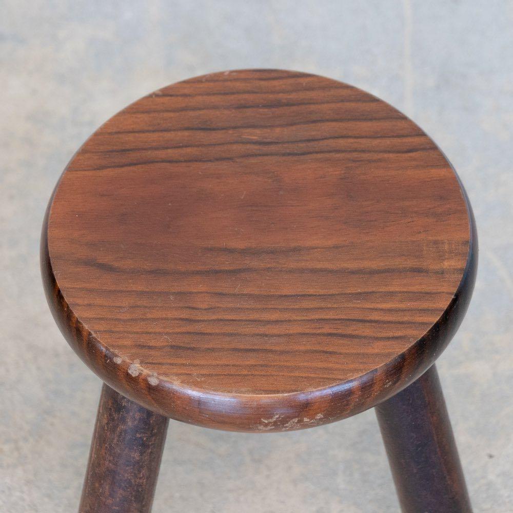 French Wood Tripod Stool For Sale 7