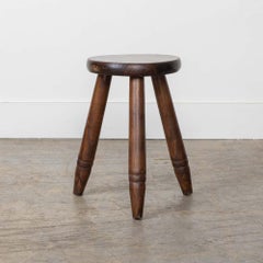 French Wood Tripod Stool