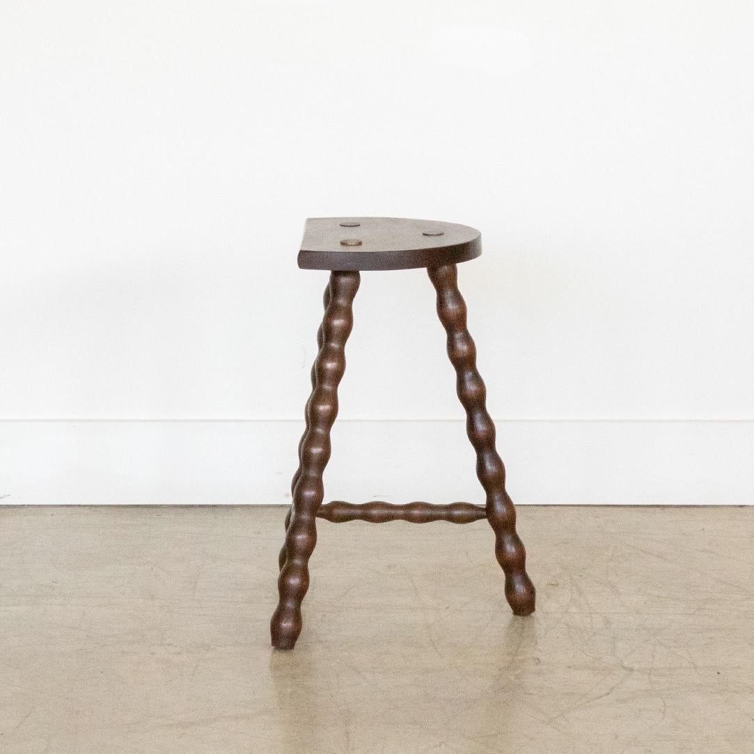 French Wood Tripod Stool In Good Condition In Los Angeles, CA