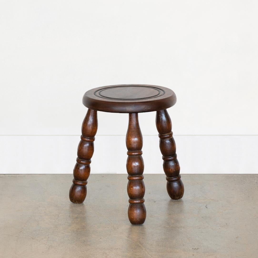 French Wood Tripod Stool 2