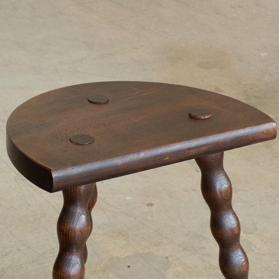 French Wood Tripod Stool 3