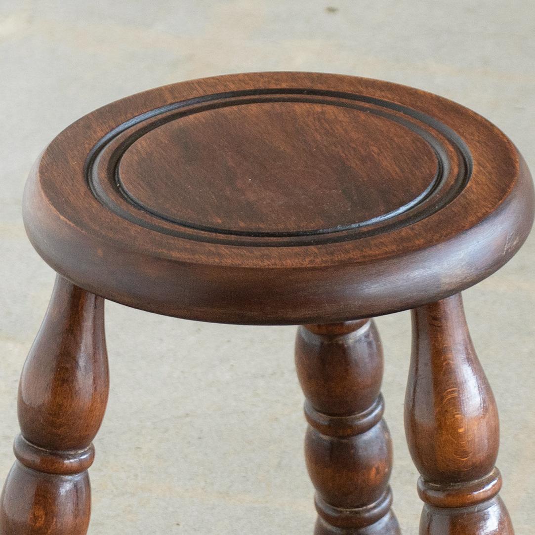 French Wood Tripod Stool 3