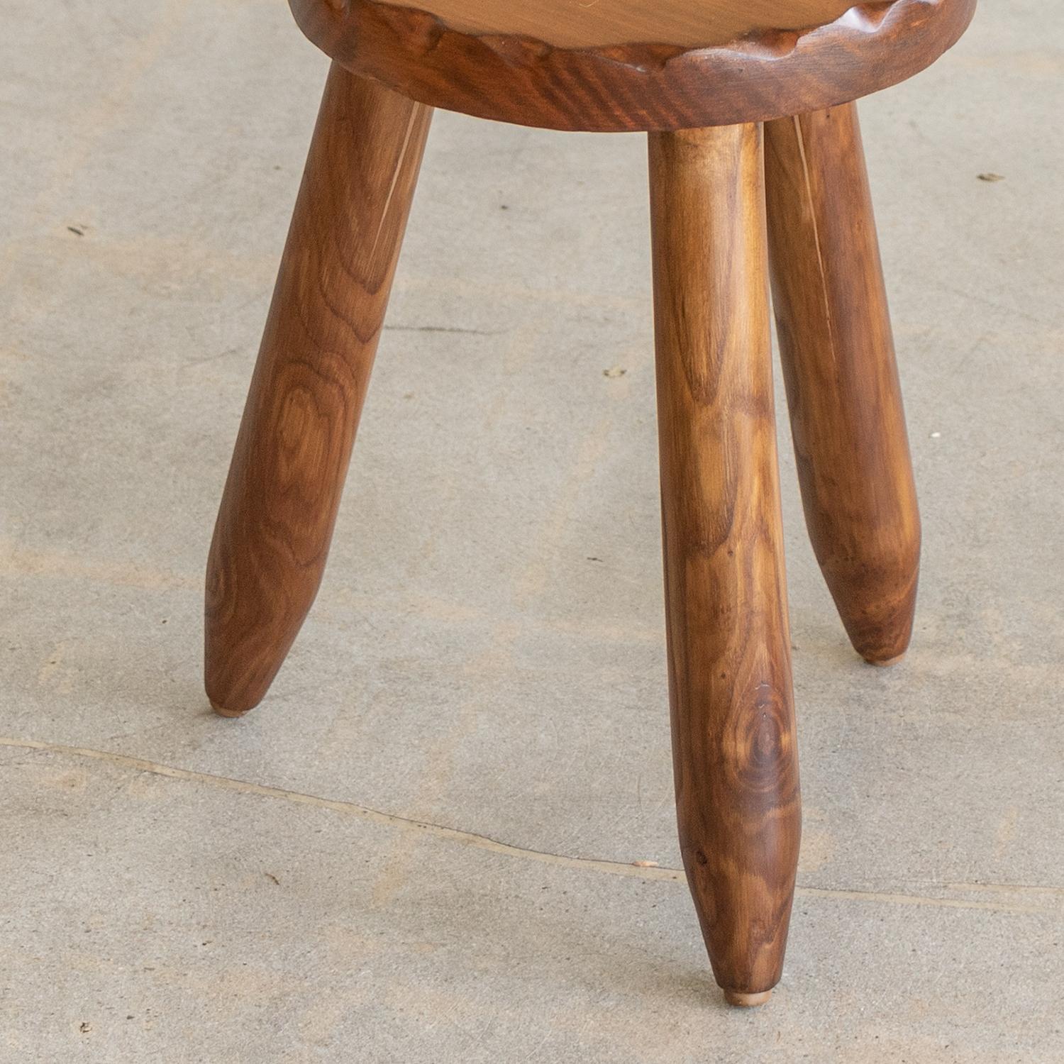 French Wood Tripod Stool For Sale at 1stDibs