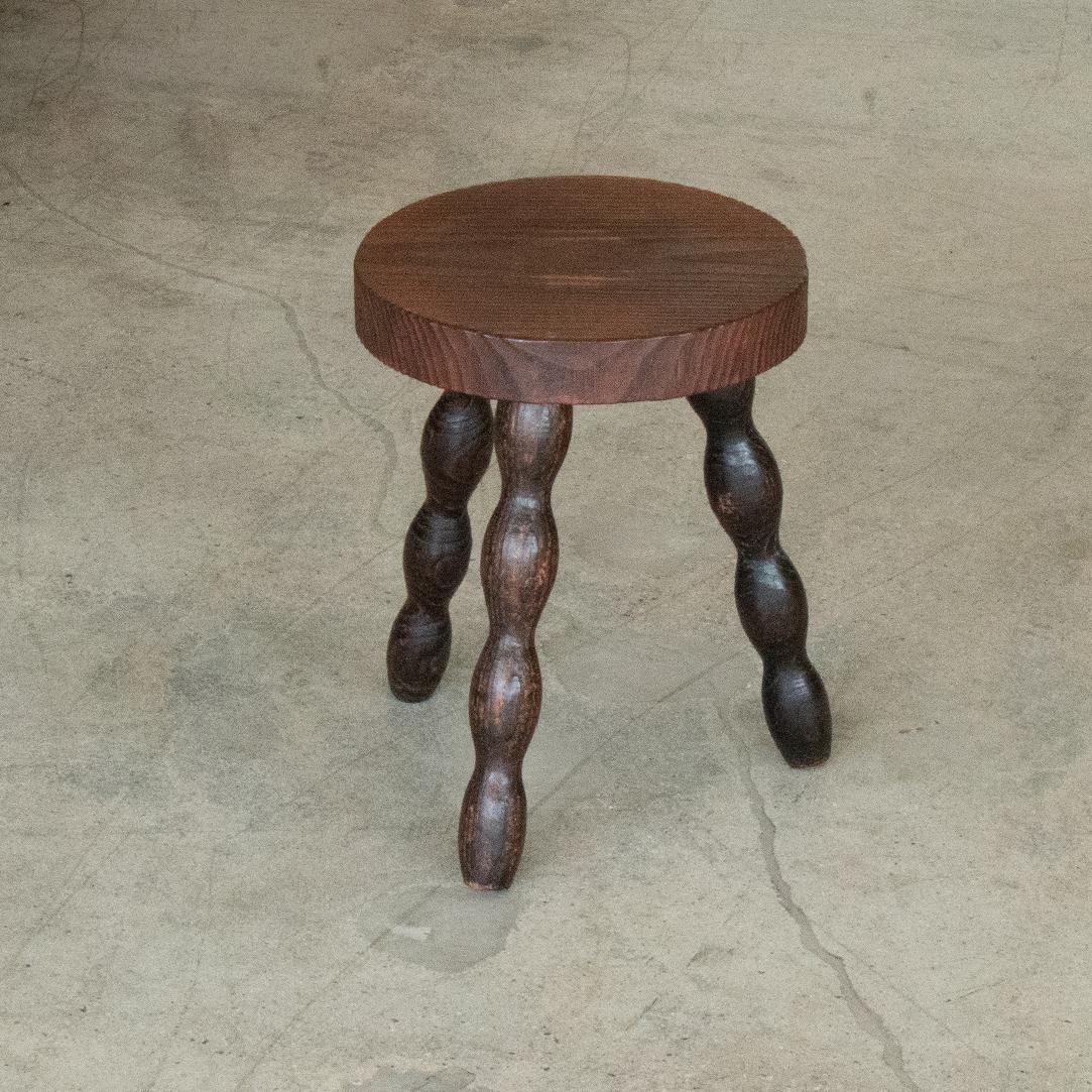 French Wood Tripod Stool 4