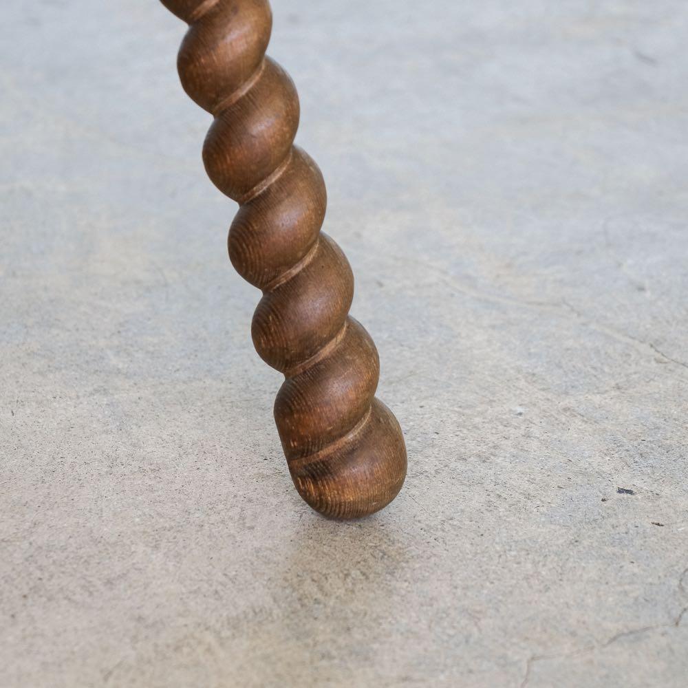 French Wood Tripod Stool For Sale 4