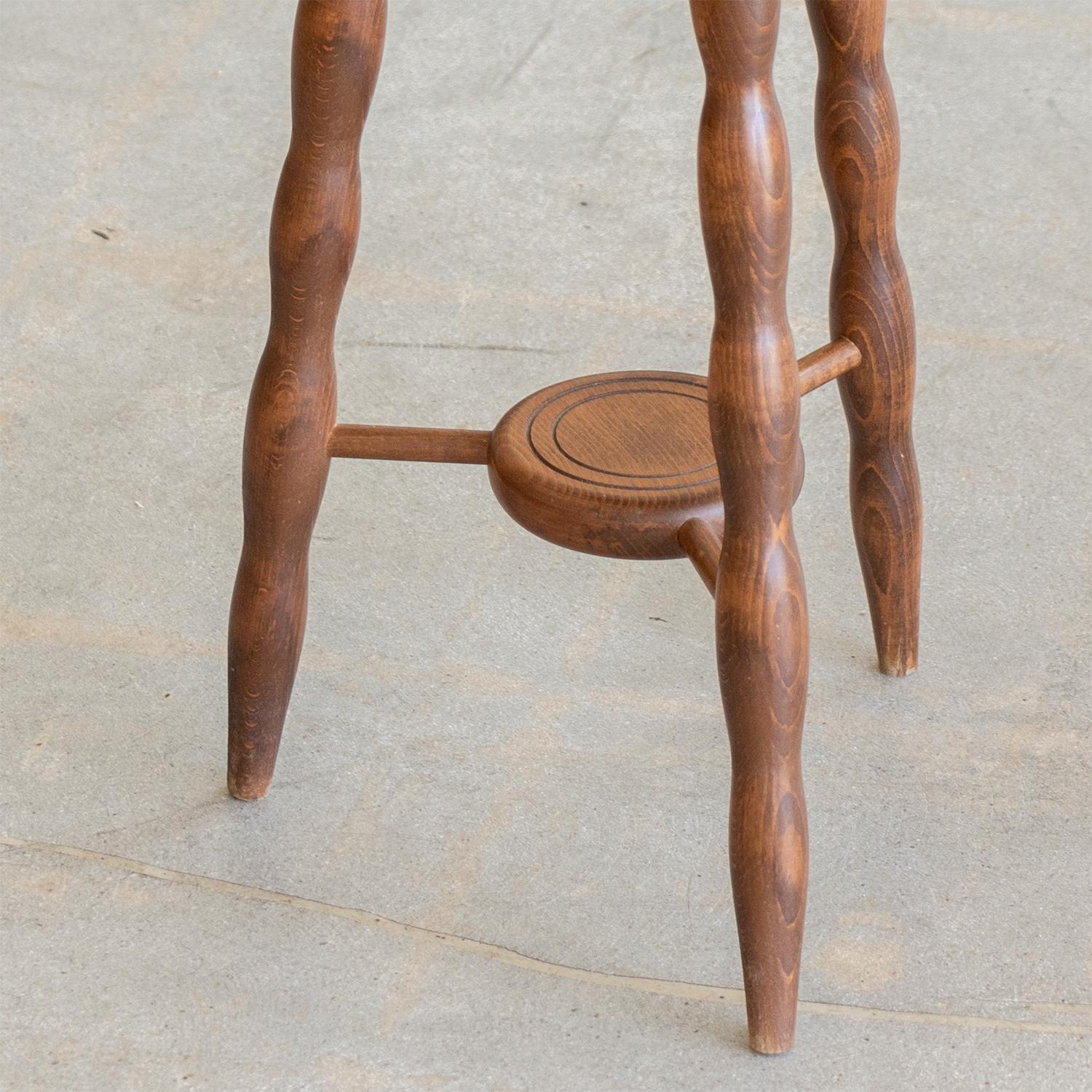 French Wood Tripod Stool 5