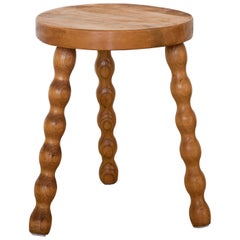 French Wood Tripod Stool