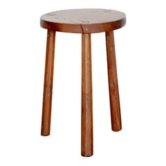 French Wood Tripod Stool