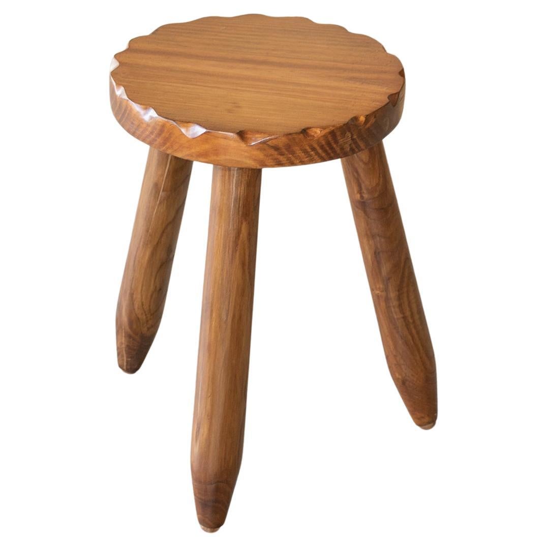 French Wood Tripod Stool at 1stDibs