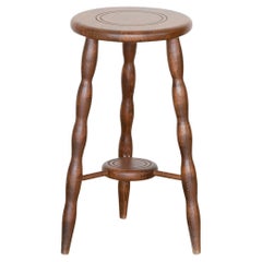 French Wood Tripod Stool