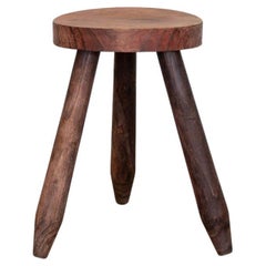 Vintage French Wood Tripod Stool