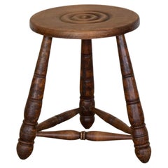 French Wood Tripod Stool French Wood Tripod Stool