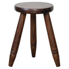 French Wood Tripod Stool