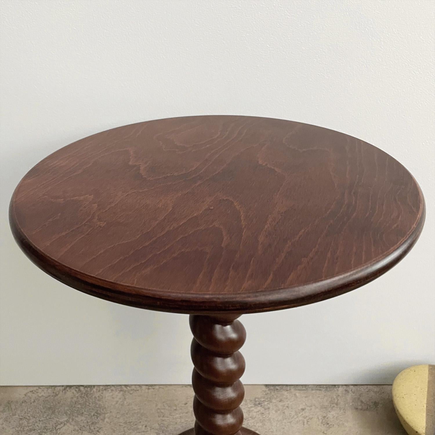 French Wood Twist Side Table For Sale 6
