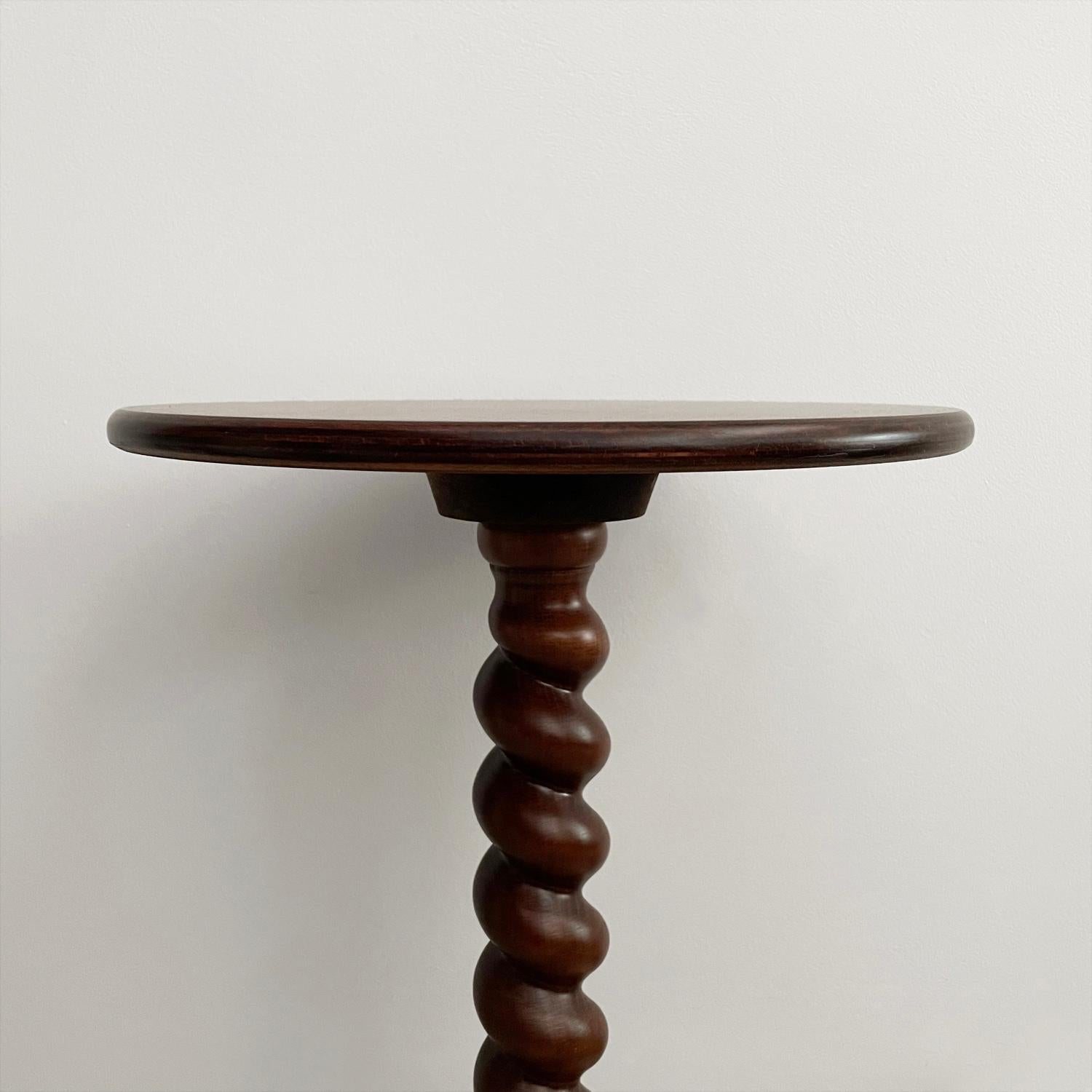 French Wood Twist Side Table For Sale 3