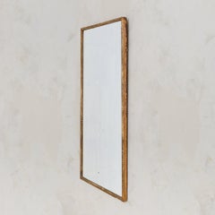 French Wood Wall Mirror with Gilt Rope Relief Frame, 19th Century