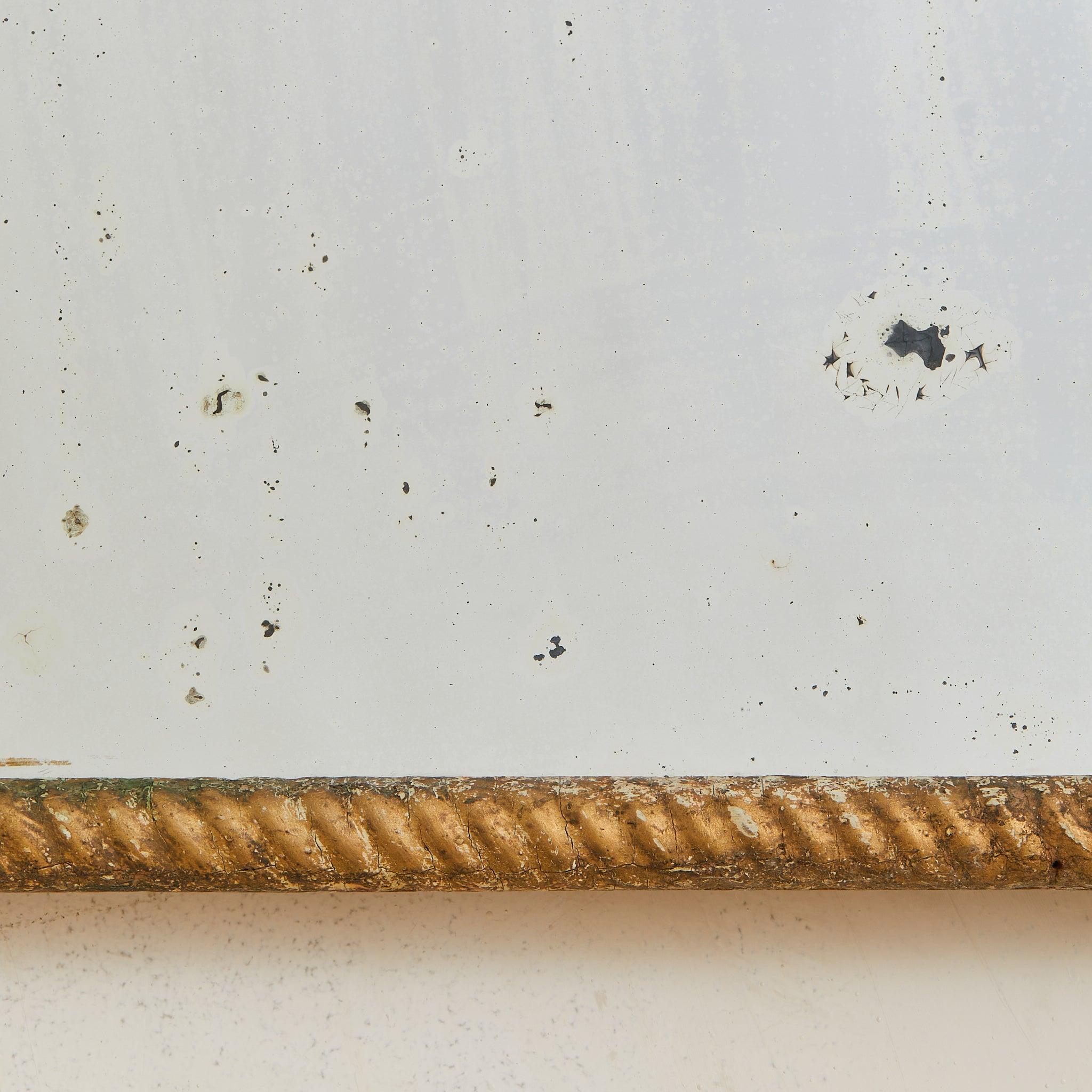 XIXe siècle French Wood Wall Mirror with Gilt Rope Relief Frame, 19th Century en vente