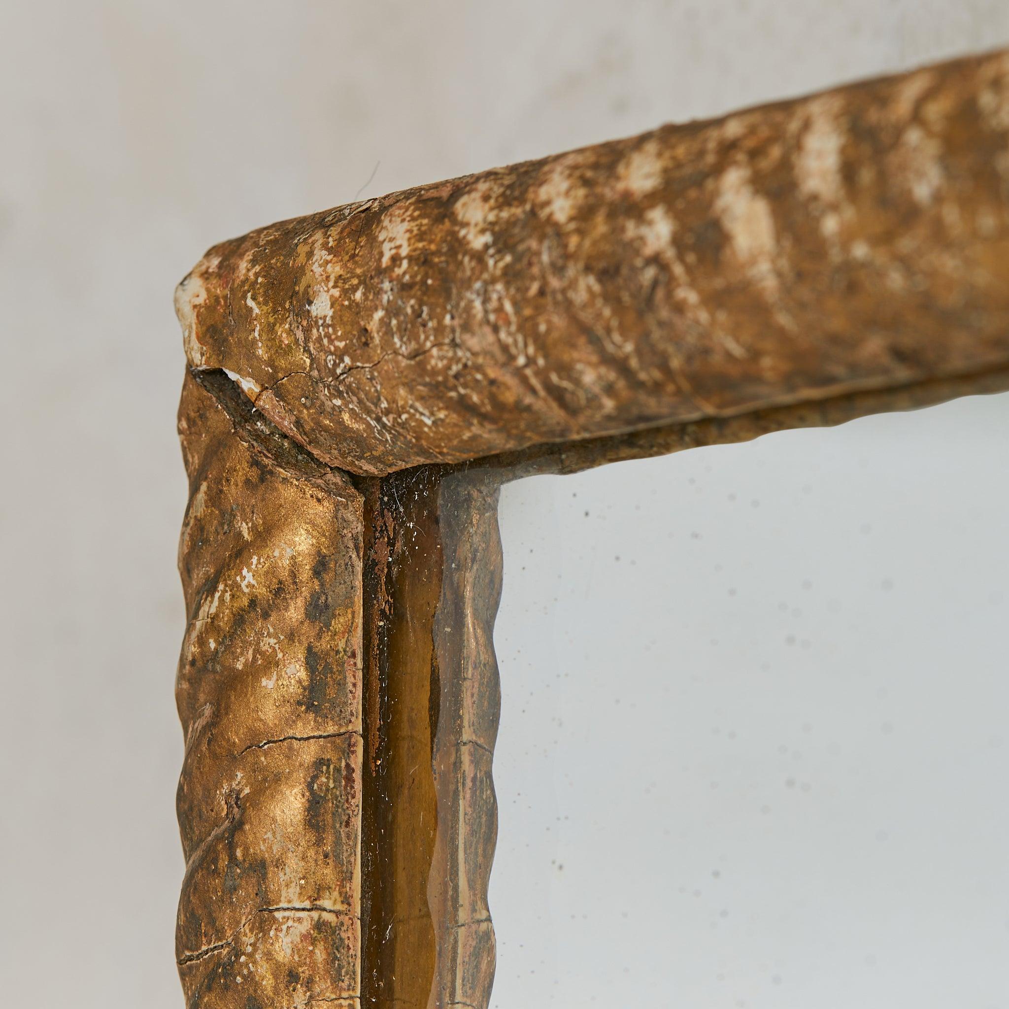 French Wood Wall Mirror with Gilt Rope Relief Frame, 19th Century en vente 1