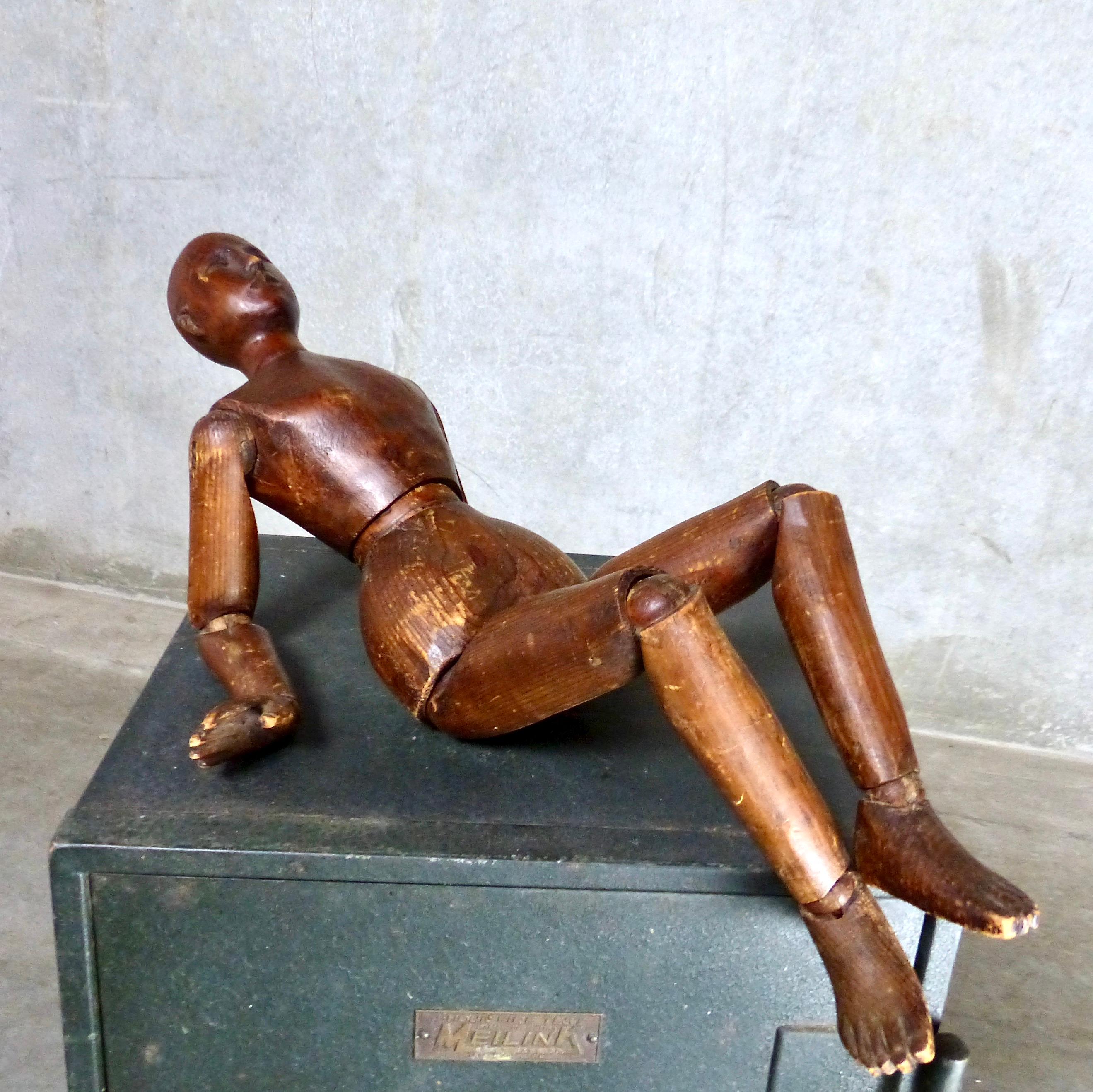 Carved French Wooden Articulating Artist’s Model, circa 1900
